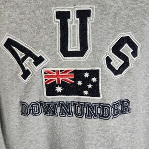 AUSTRALIA "AUS DOWNUNDER" Hoodie Men's Size XL Australia gray